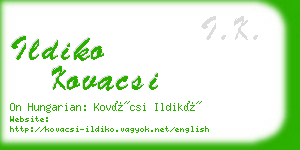 ildiko kovacsi business card